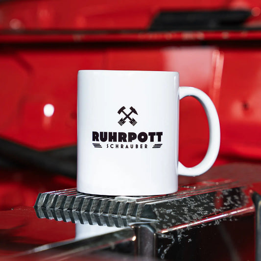 Kaffeetasse der Ruhrpottschrauber mit einzigartigem Design und Logo